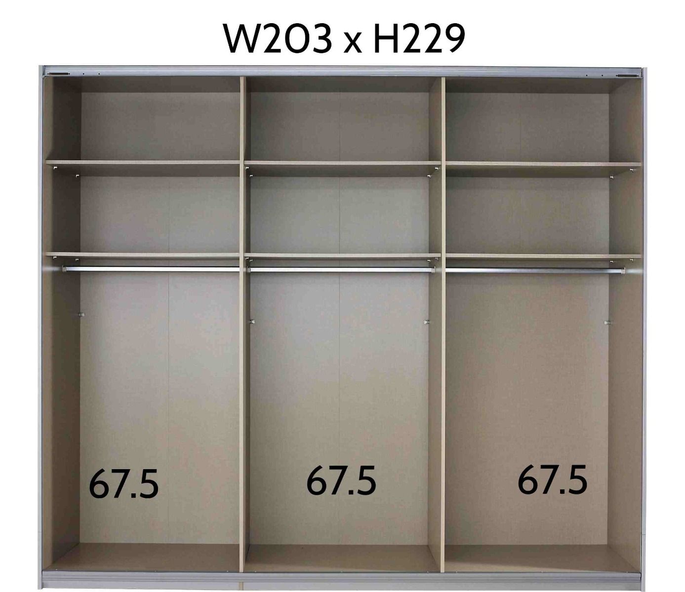Rauch Kulmbach Sliding Wardrobe White Carcase and White Glass