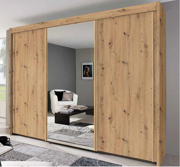 Rauch Imperial 3 Sliding Door Wardrobe 280cm With 1 Mirror Door