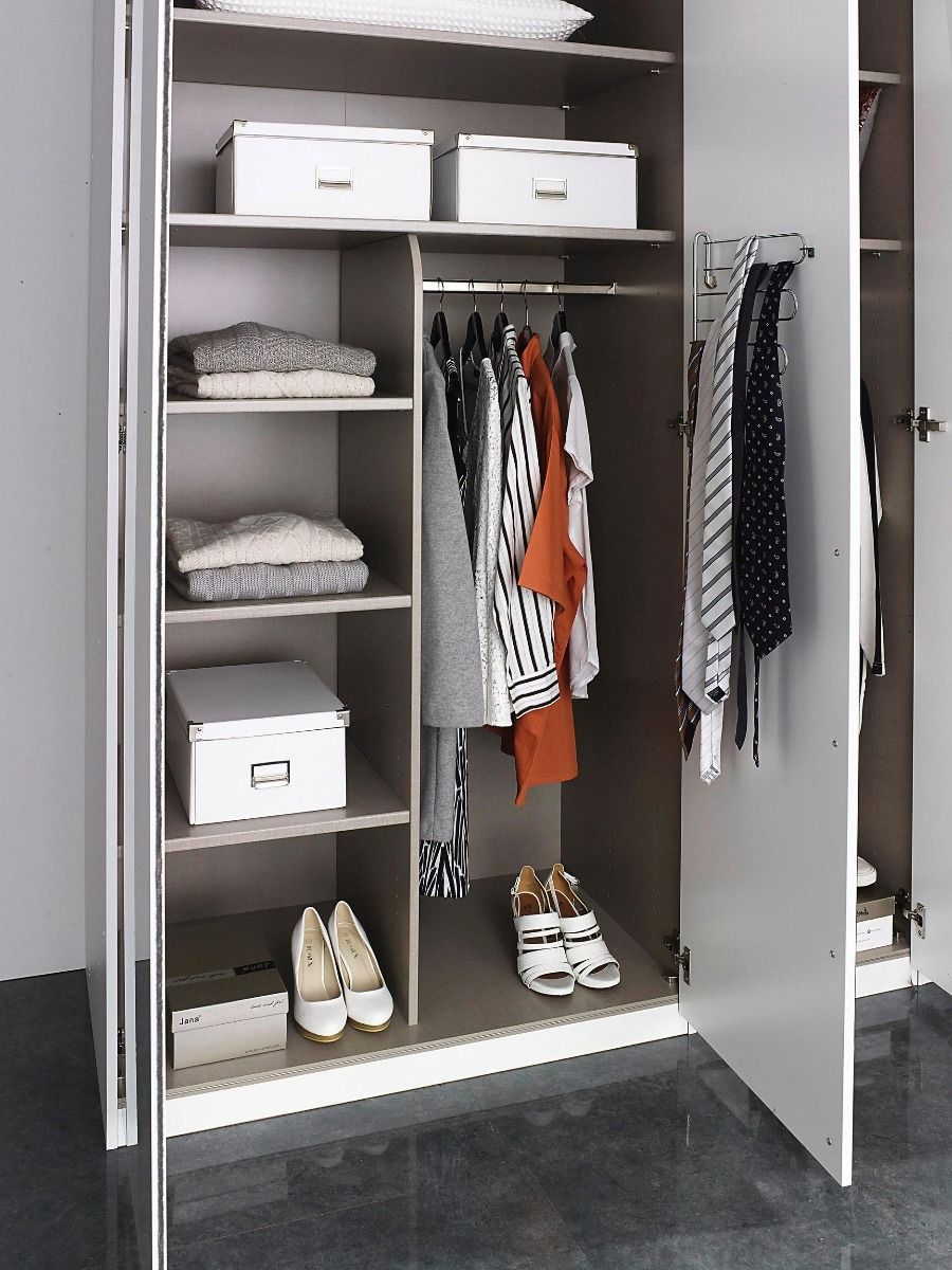 Rauch Montclar White Gloss Wardrobe with Drawers