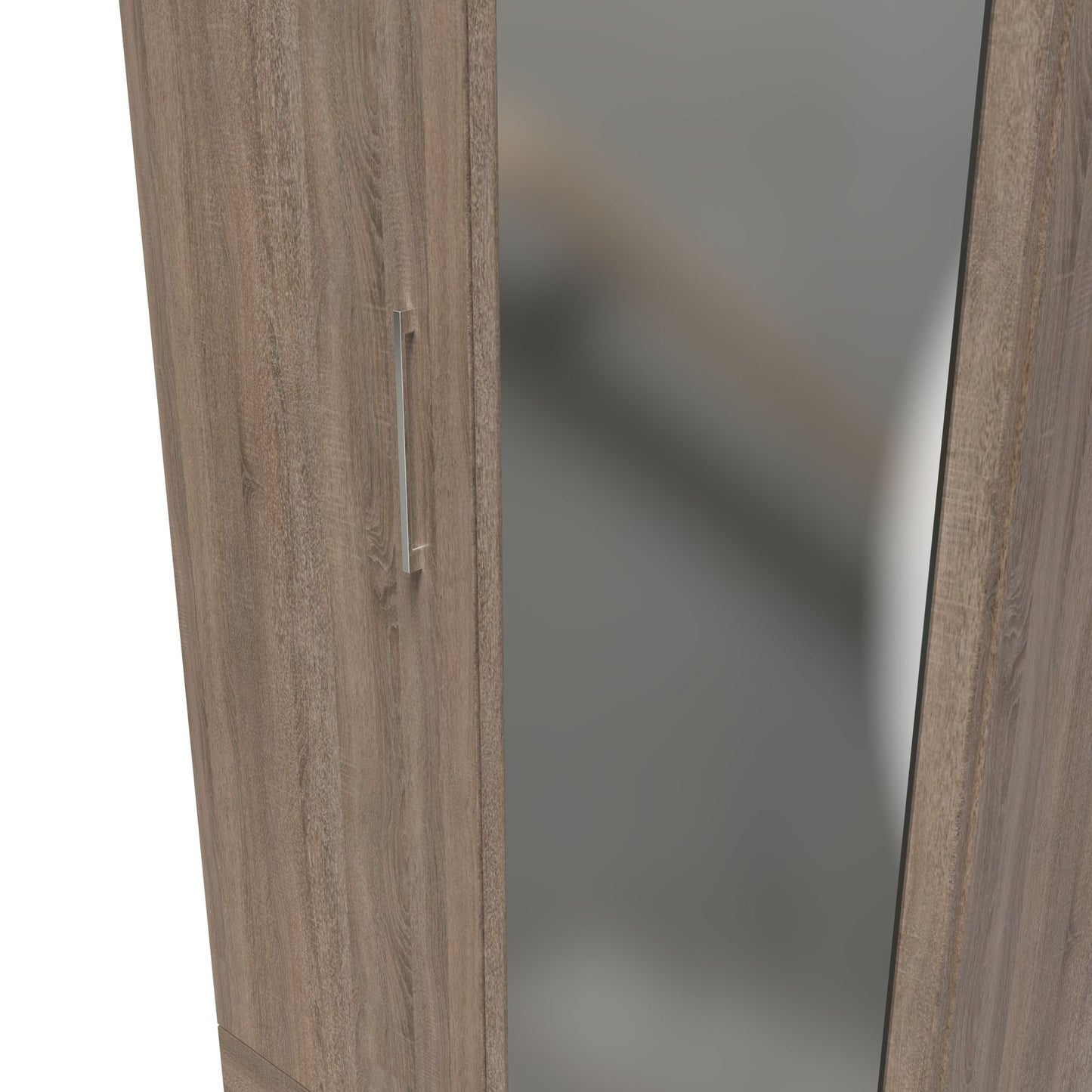 Devon 2ft6in 2 Drawer Mirror Wardrobe