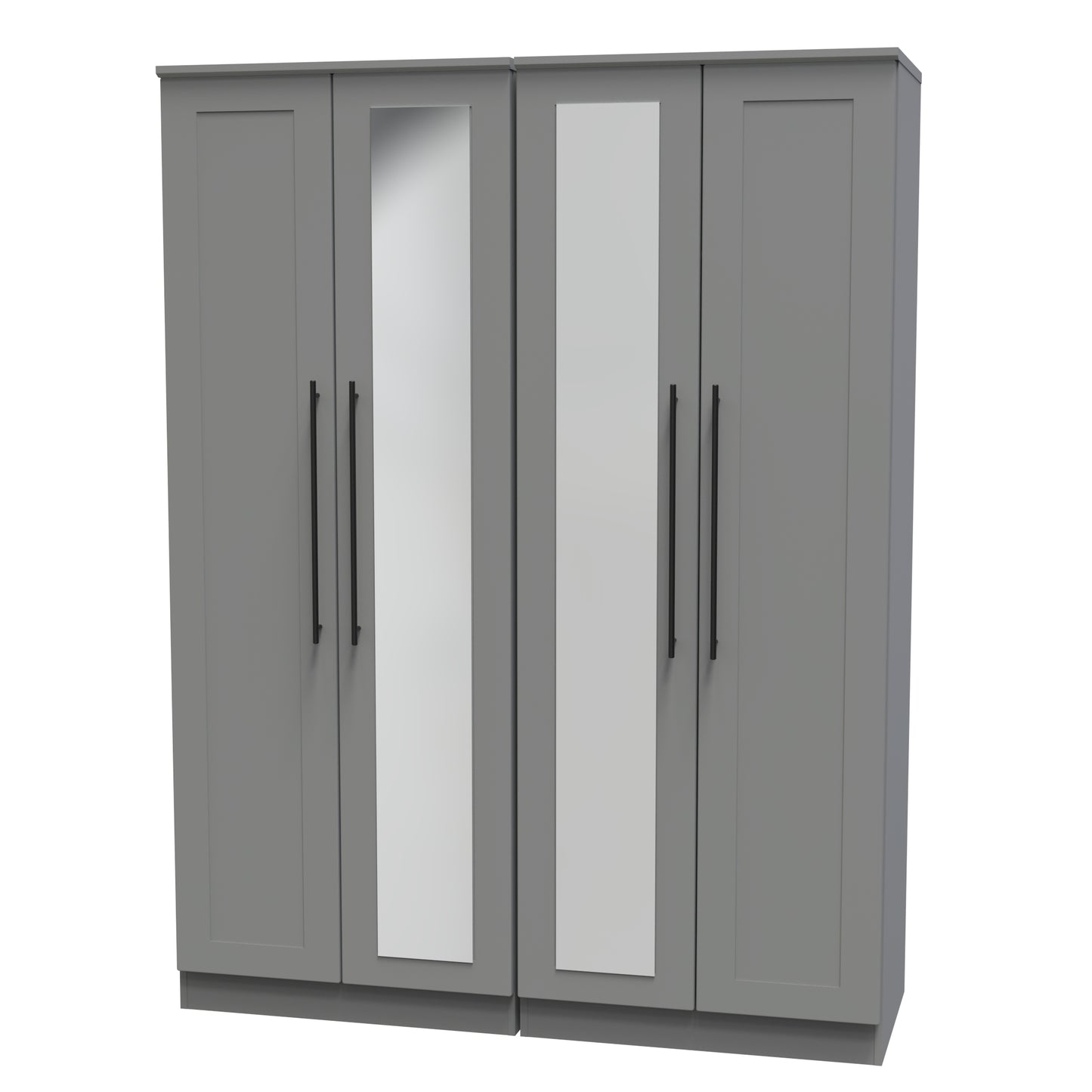 Beverley Tall 4 Door Wardrobe in Dusk Grey