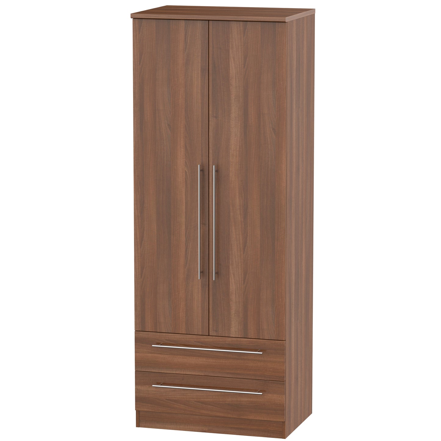 Sherwood 2 Drawer 2 Door Wardrobe Fully Assembled