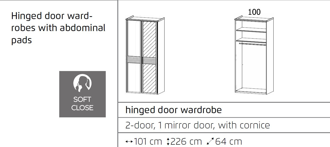 Rauch Junonia Hinged door Wardrobe