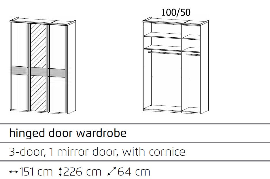 Rauch Junonia Hinged door Wardrobe