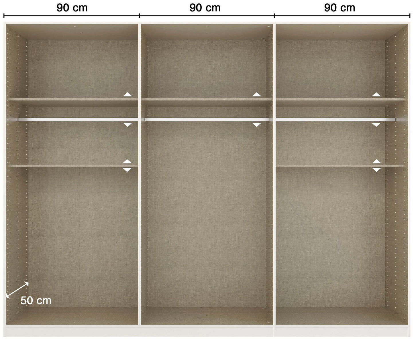 Tico Hinged door Wardrobe by Rauch with Mirrors