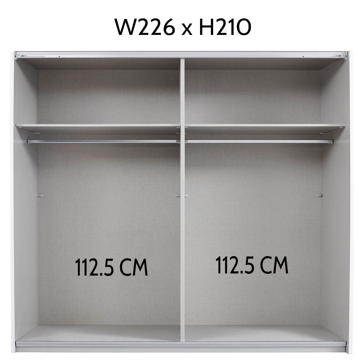 Rauch Penzberg 2 Sliding Door Wardrobe White