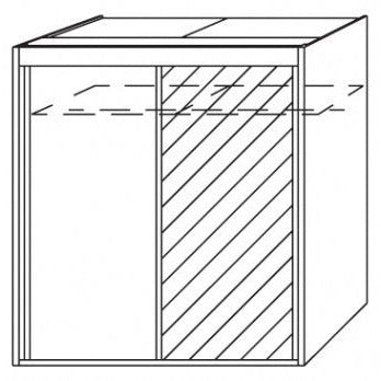 Lima Imperial 2 Sliding Door Wardrobe 181cm With 1 Mirror Door Product Code: LIMA2SDWR181MD