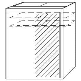 Lima Imperial 2 Door Wooden Wardrobe with 1 Mirror