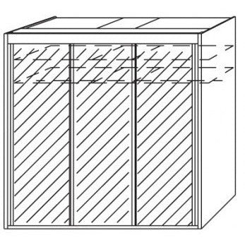 Lima Imperial Full Mirrored 3 Sliding Door Wardrobe 250cm