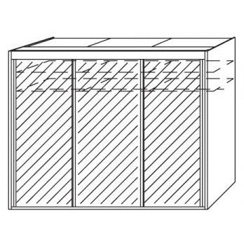 Lima Imperial Full Mirrored 3 Sliding Door Wardrobe 300cm