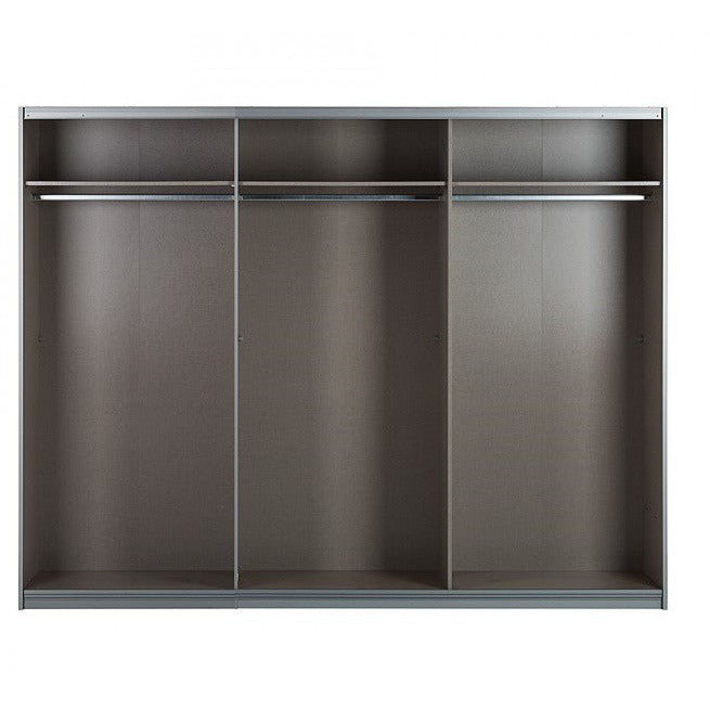 New York Sliding Door Wardrobe Mirrors and Sonoma Oak 271cm