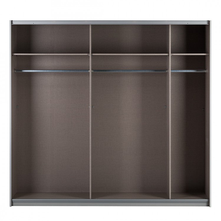 New York Sliding Door Wardrobe Mirrors and Sonoma Oak 226cm