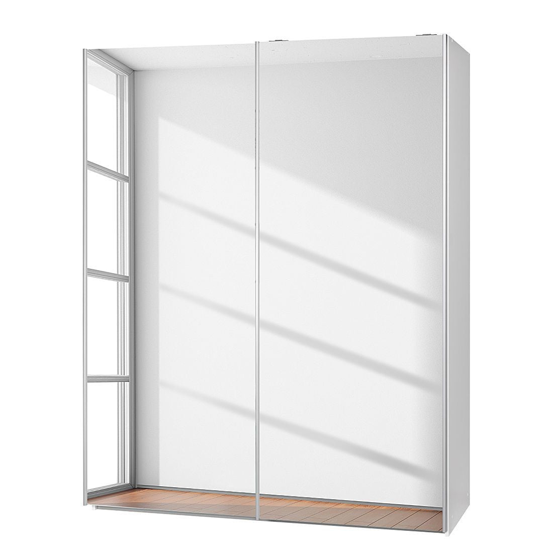 Fully Mirrored Sophia Sliding door Wardrobes White