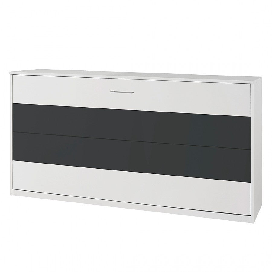 Rauch Single Wall Closet Bed Metallic Grey And White