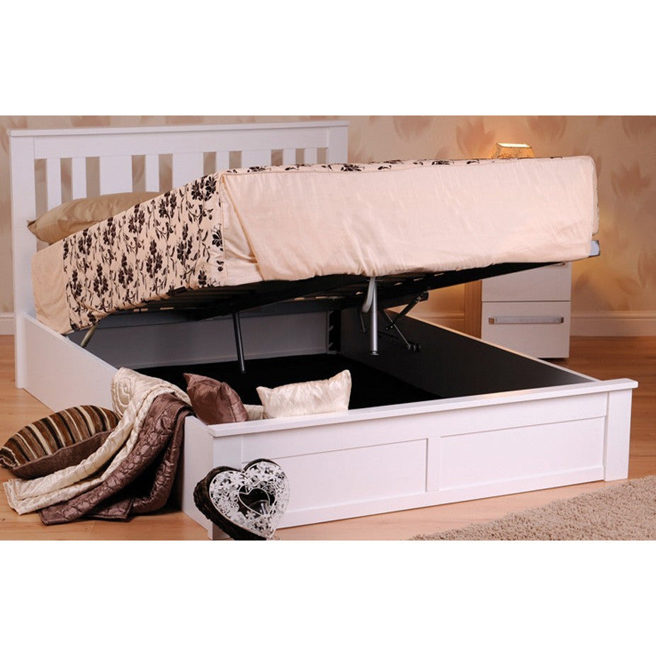 Titan Ottoman Bed Frame White