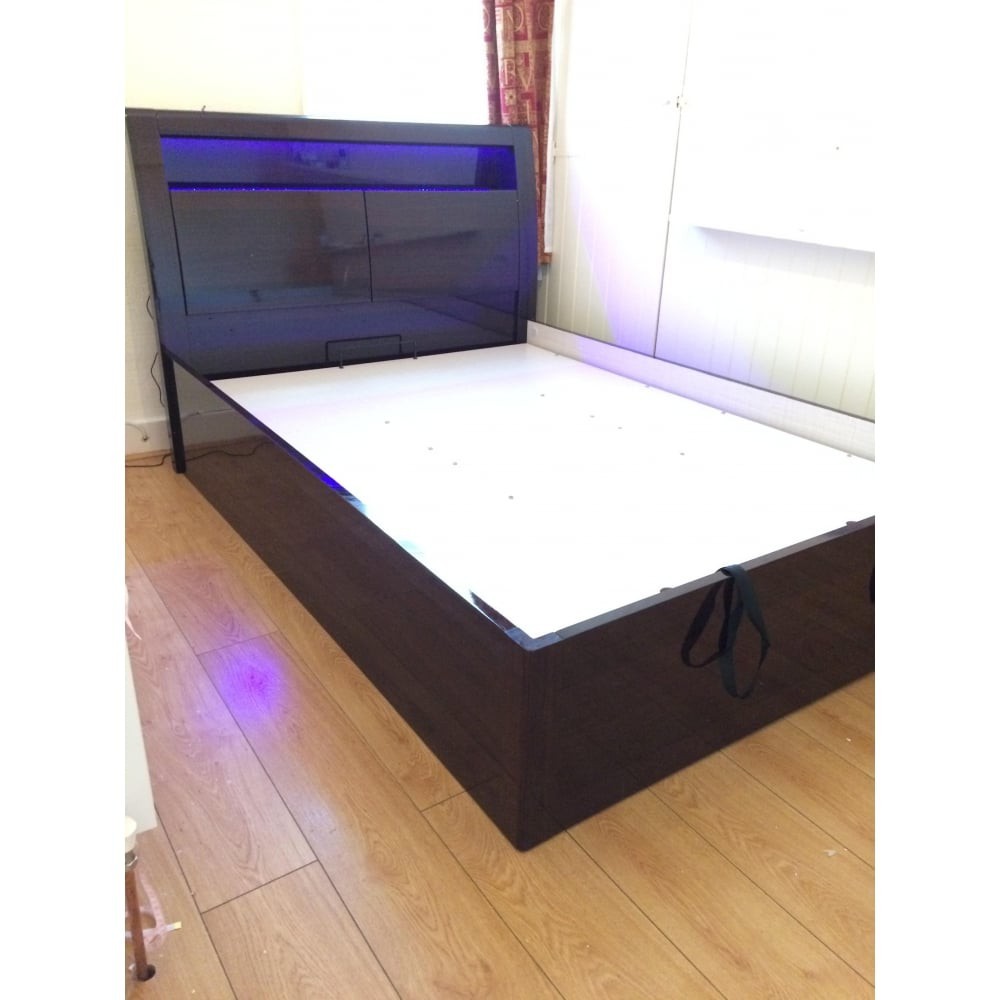 Split White Gloss Ottoman Storage Bed