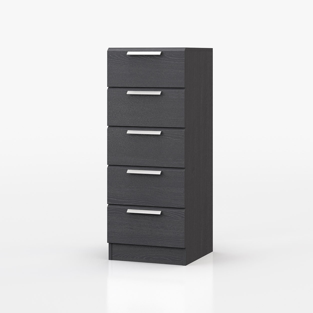 Waterfall 5 Drawer Narrow tallboy Graphite