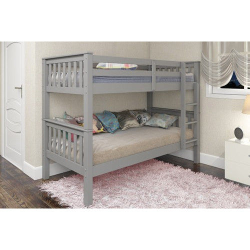 Mission Grey Wooden Bunk Bed by simplybedrooms