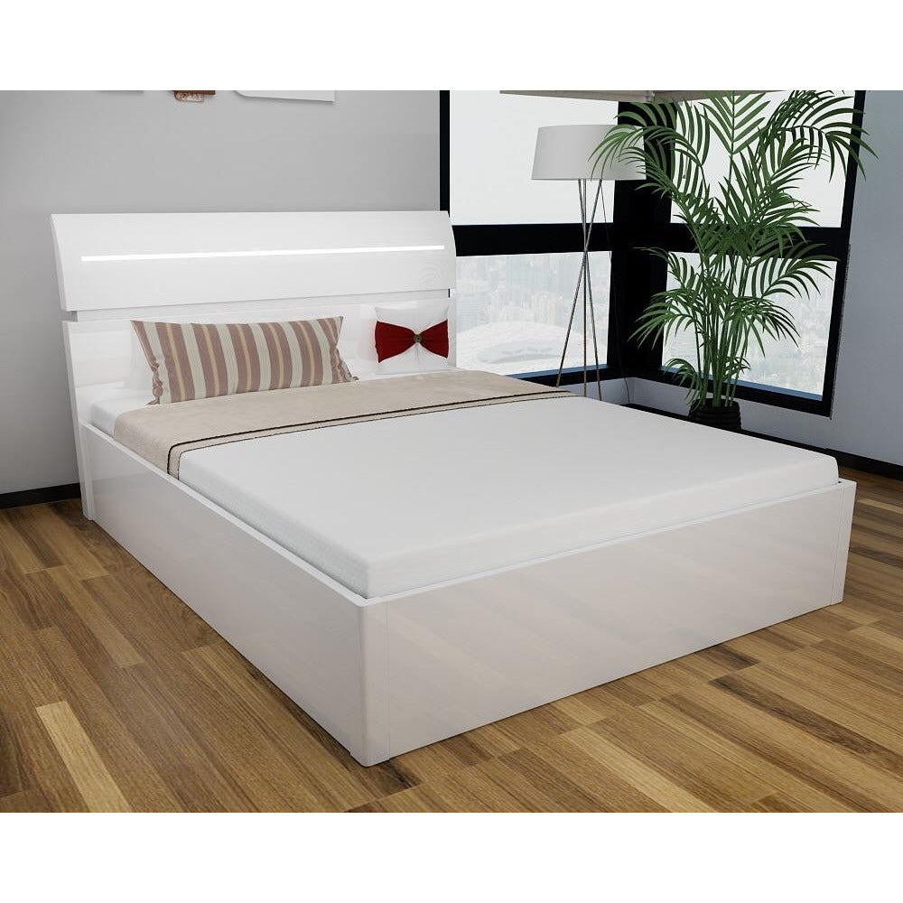 Regent White Gloss Ottoman Storage Bed