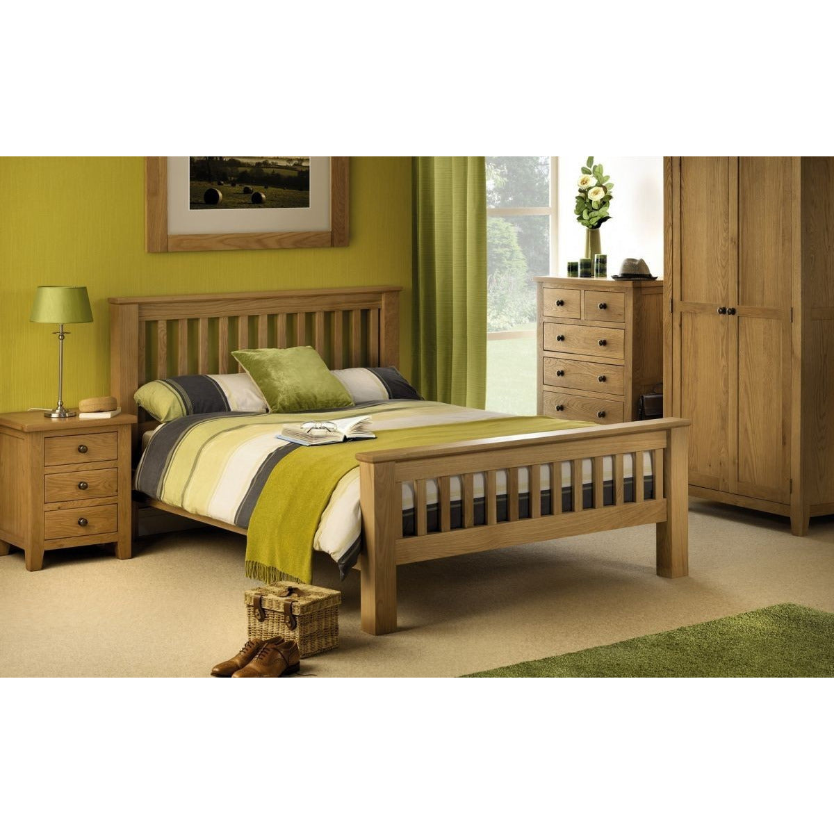 AMSTERDAM OAK BED HFE 135CM