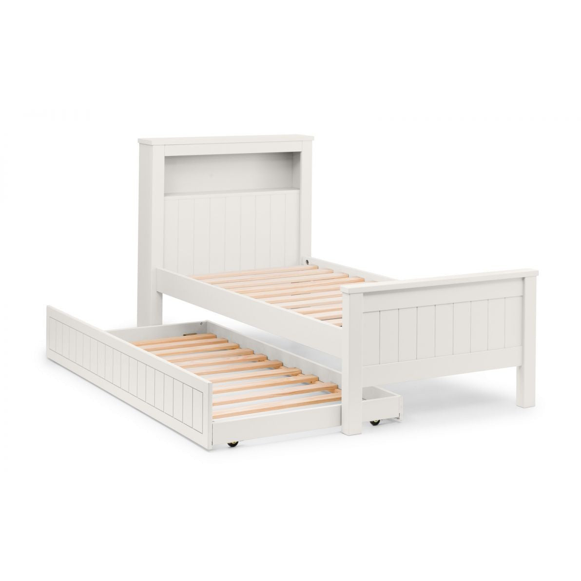 MAINE BOOKCASE BED 90CM - white