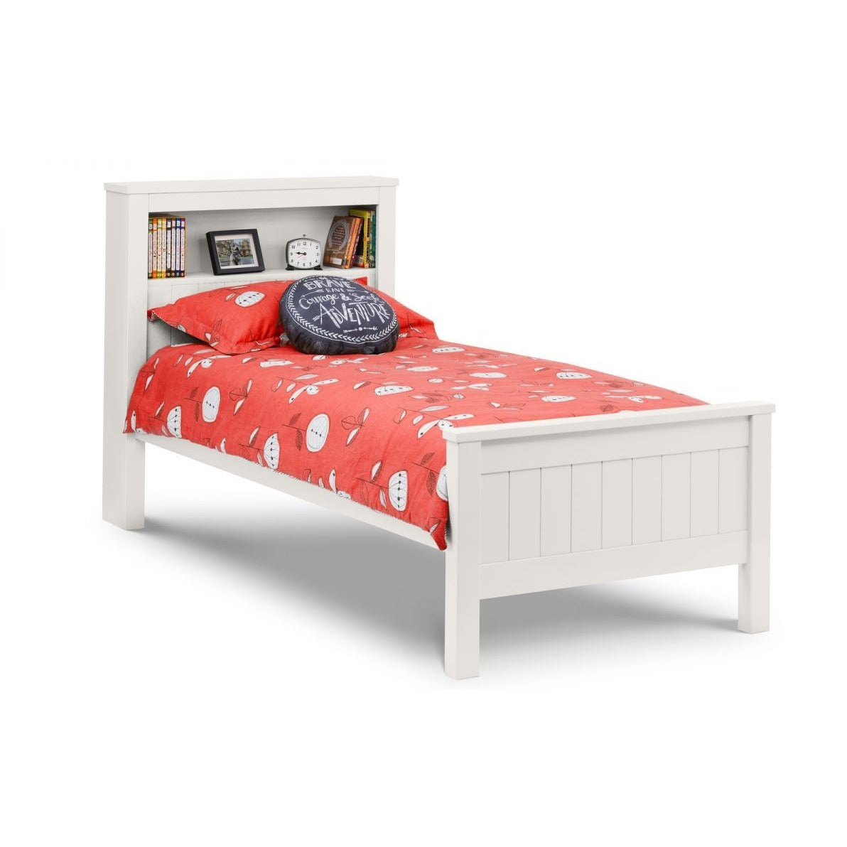 MAINE BOOKCASE BED 90CM - WHITE