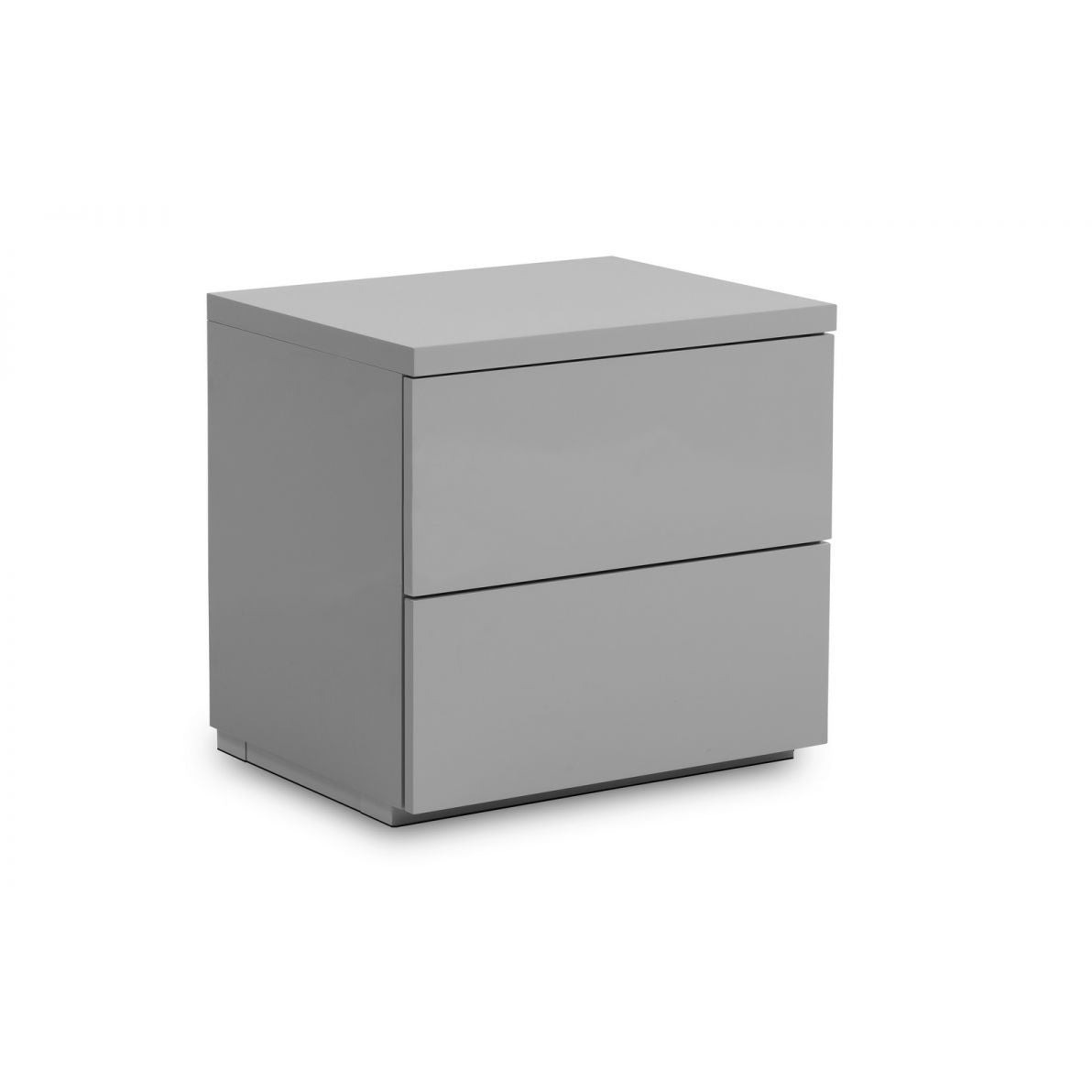 MONACO 2 DRW BEDSIDE - GREY GLOSS