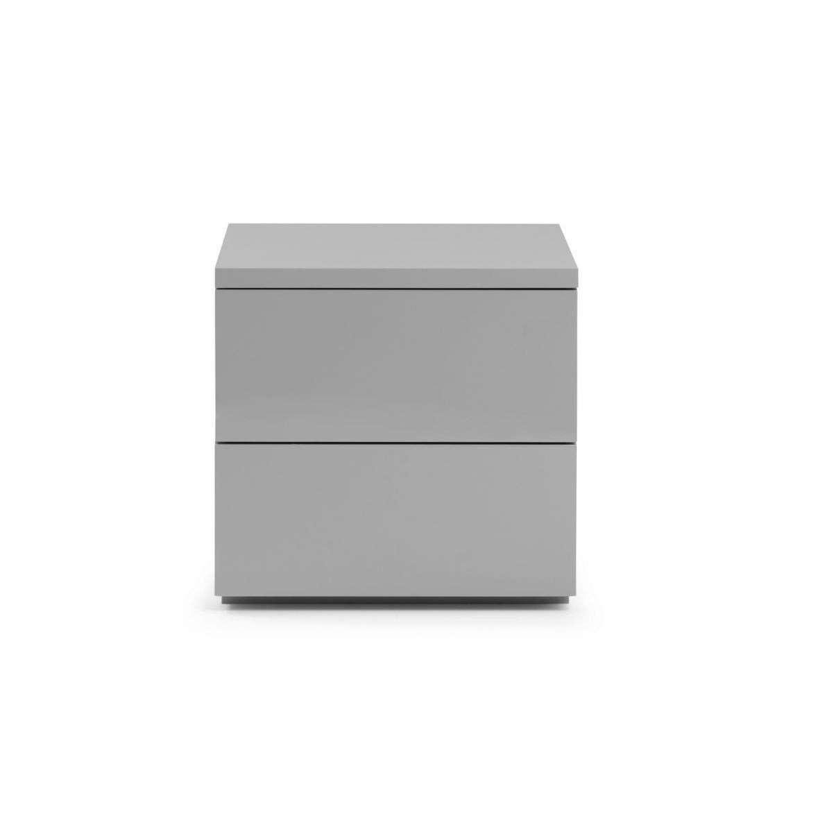 MONACO 2 DRW BEDSIDE - GREY GLOSS