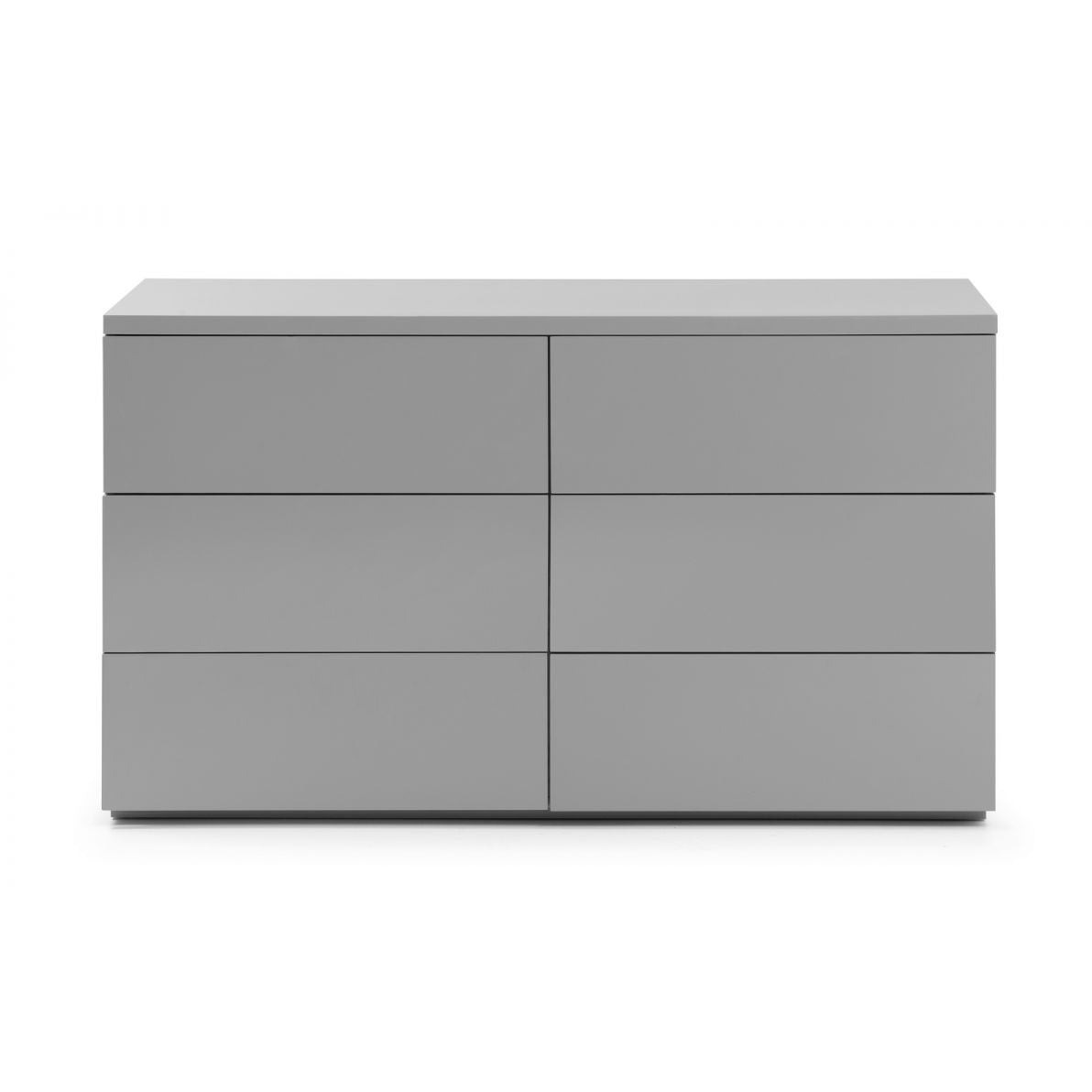 MONACO 6 DRW WIDE CHEST - GREY GLOSS