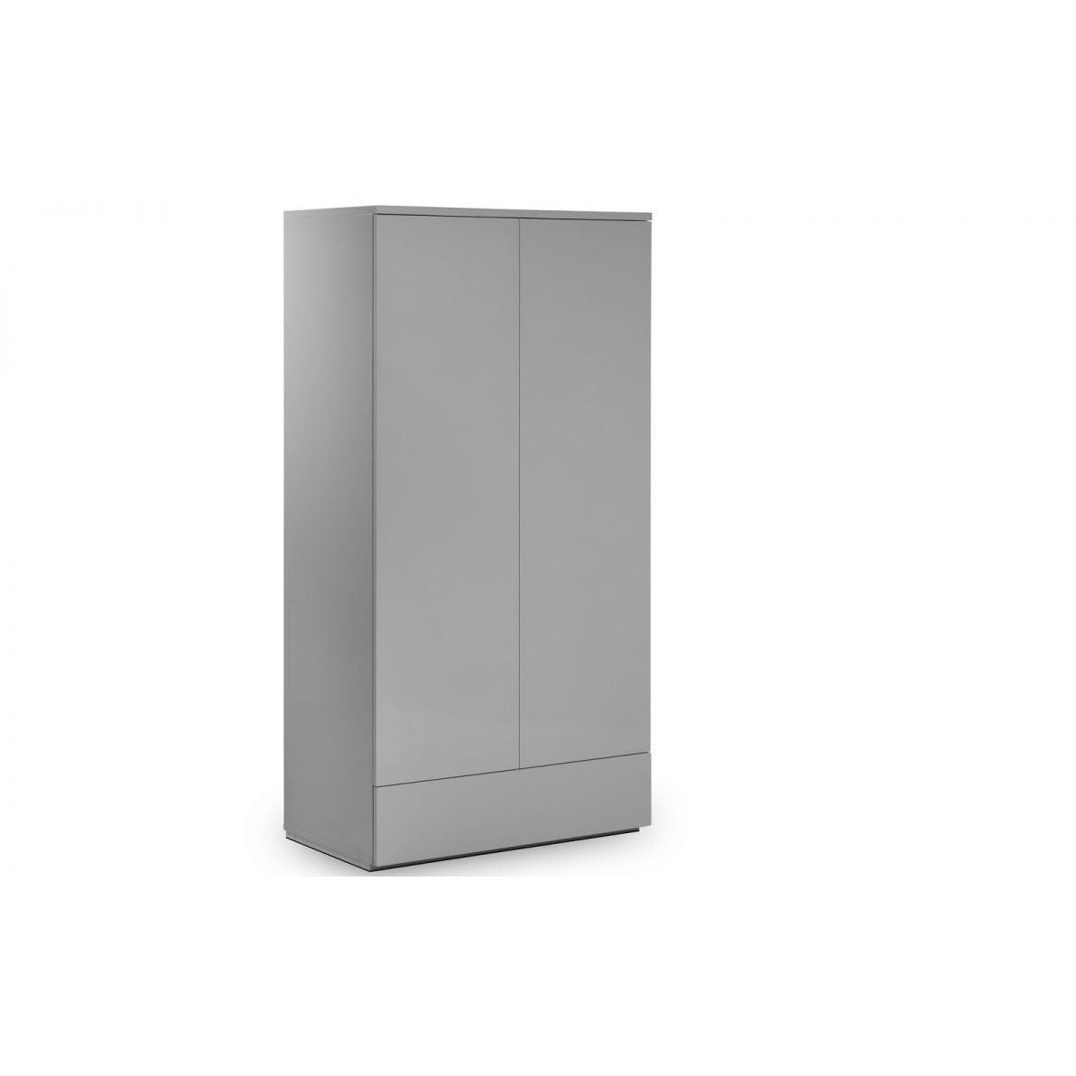 MONACO 2 DOOR 1 DRW WARDROBE - GREY GLOSS
