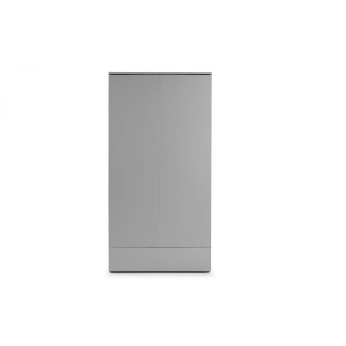 MONACO 2 DOOR 1 DRW WARDROBE - GREY GLOSS