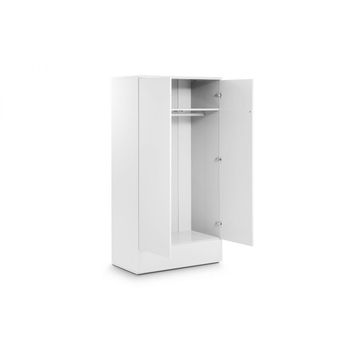 MONACO 2 DOOR 1 DRW WARDROBE - WHITE GLOSS