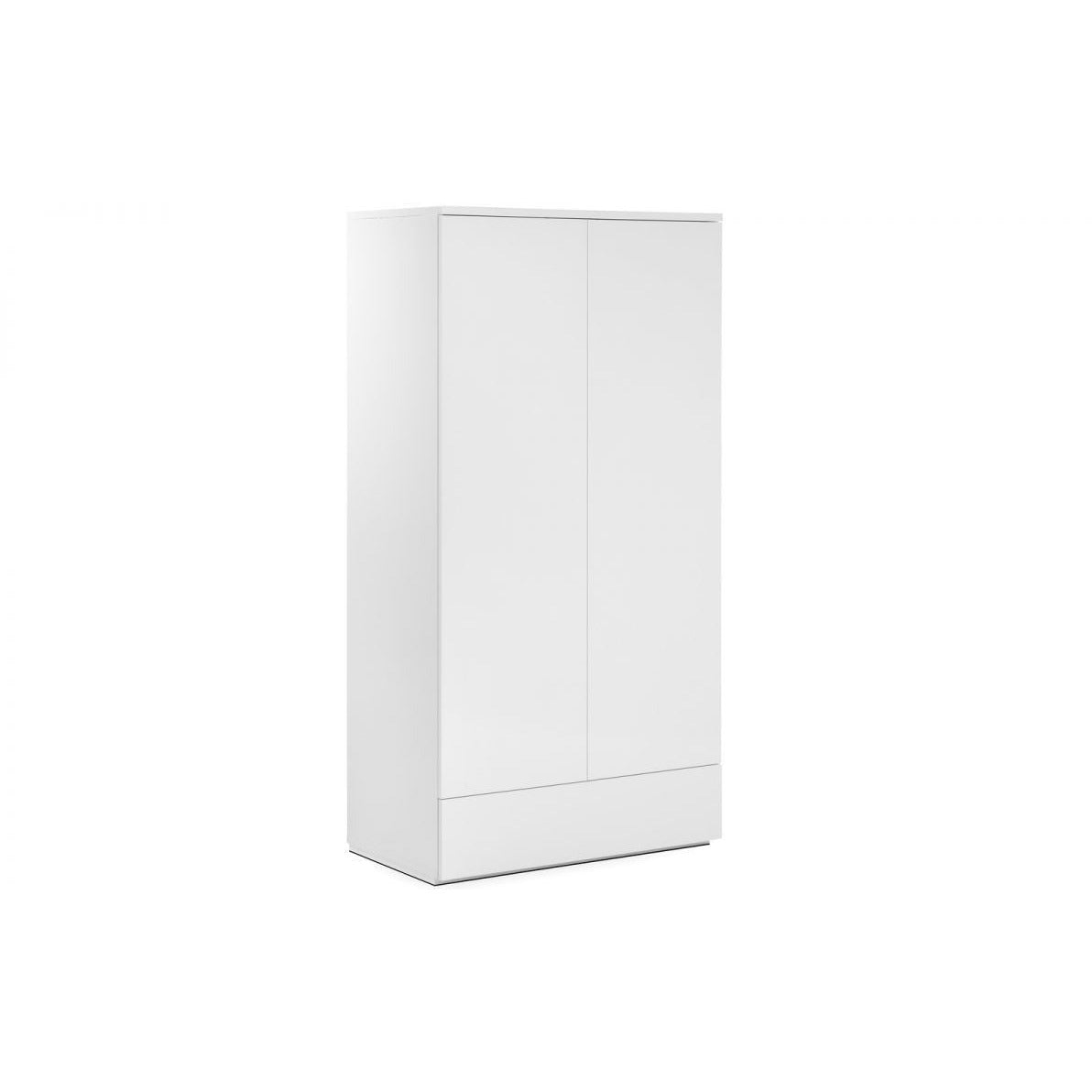 MONACO 2 DOOR 1 DRW WARDROBE - WHITE GLOSS