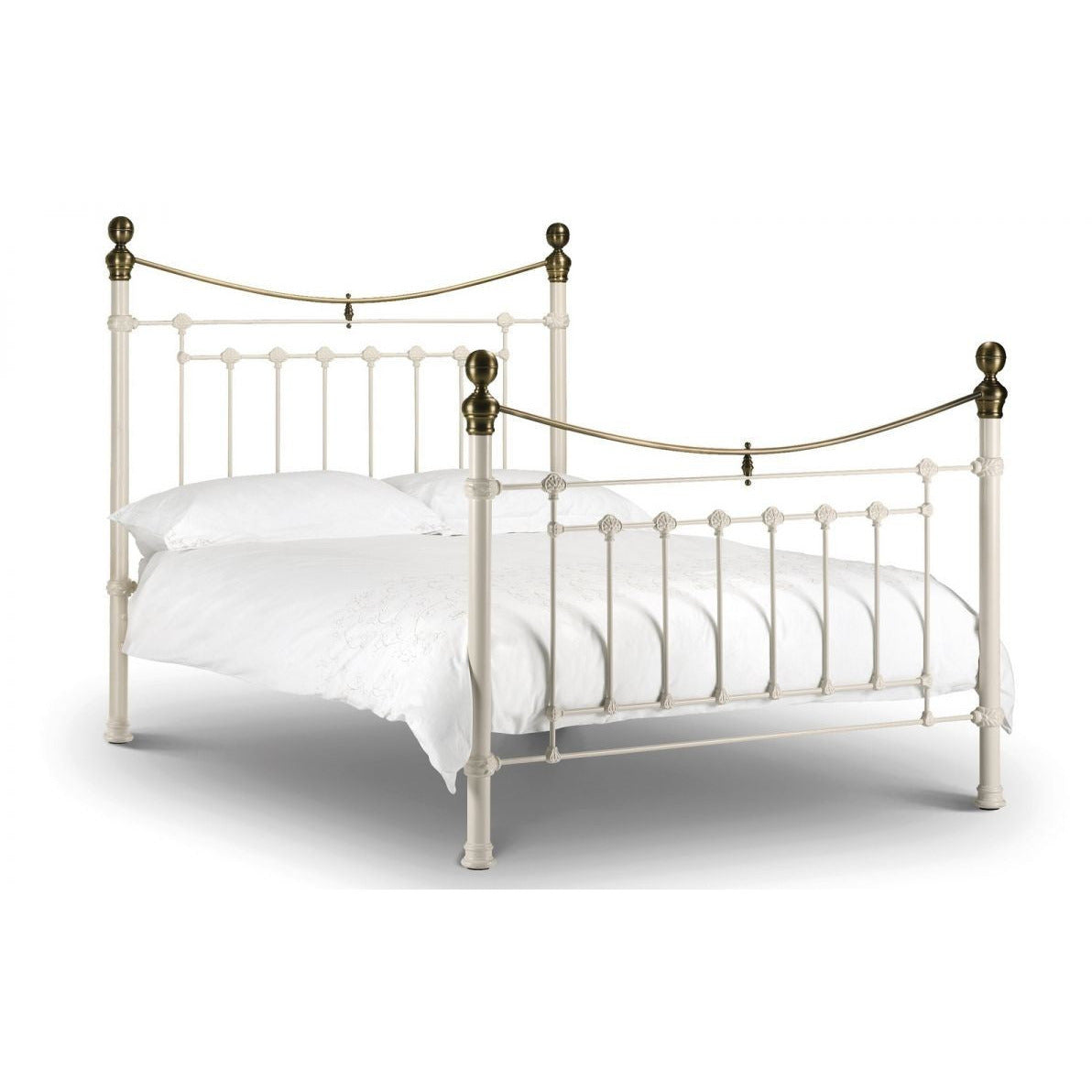 VICTORIA STONE WHITE BED 135CM