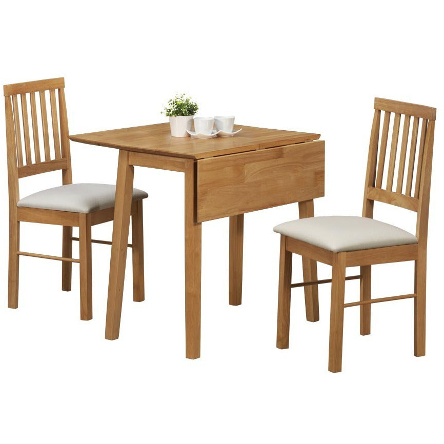 Drop Leaf Dining Set Oak Colour Finish