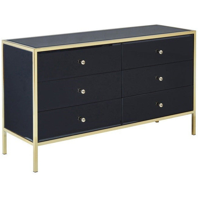 Fenwick 6 Drawer Chest - Gold