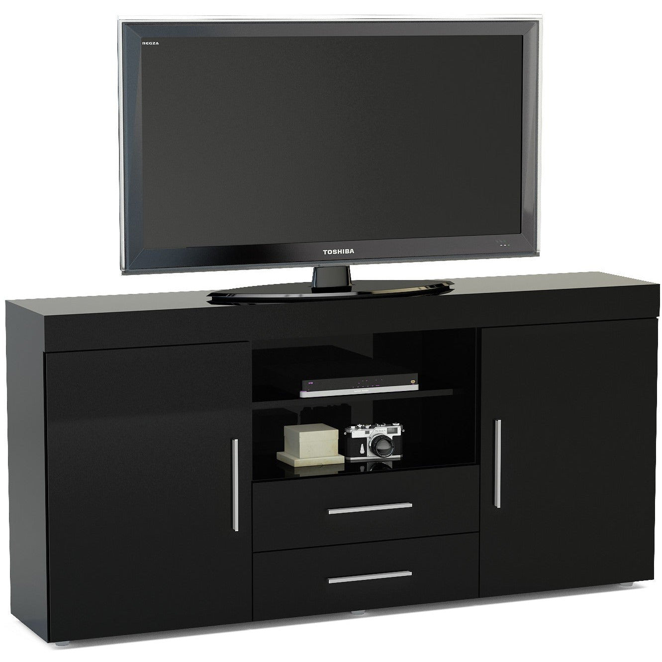 Edgeware 2 Door 2 Drawer Sideboard Black