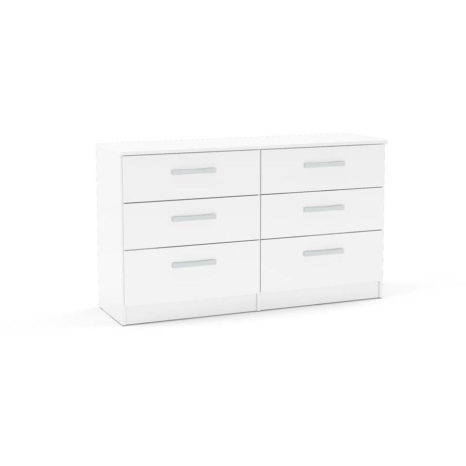 Lynx 6 Drawer Chest White