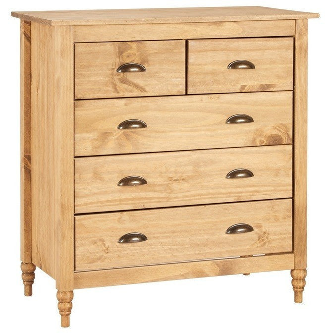Pembroke 3 + 2 Drawer Chest - Pine