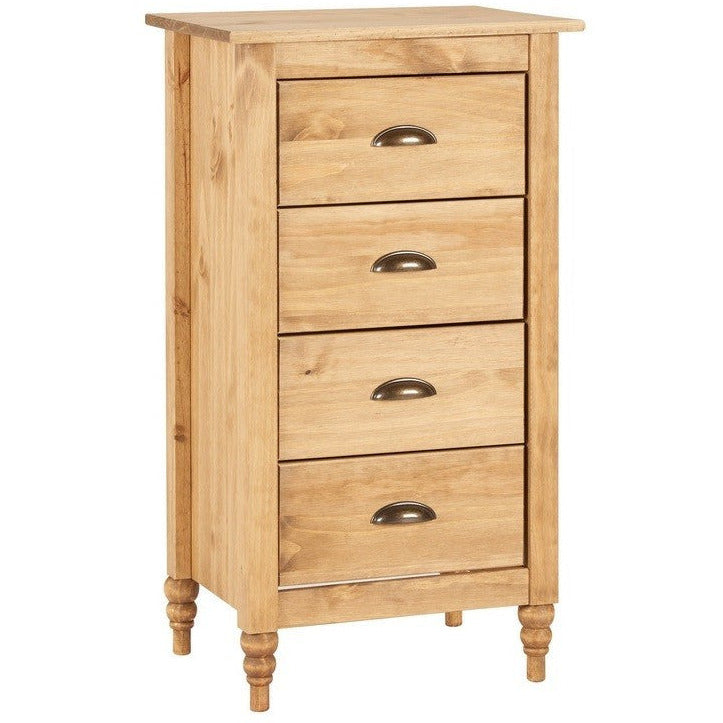 Pembroke 4 Drawer Narrow Chest - Pine