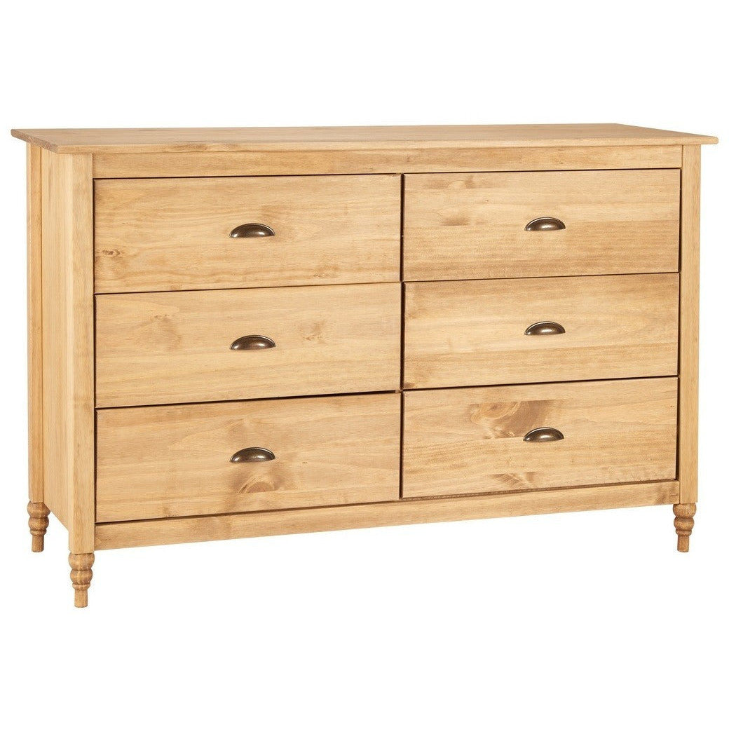 Pembroke 6 Drawer Wide Chest - Pine