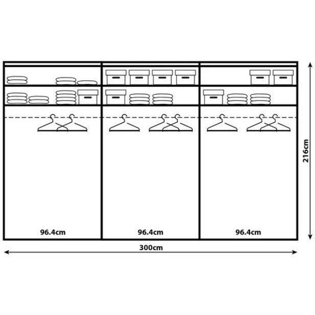 Bern 6 door wardrobe