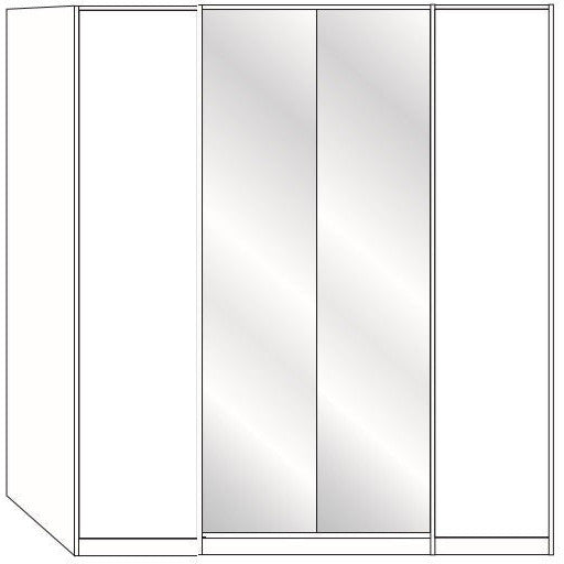 Wiemann Dakar-2 4 door 2 Mirrors wardrobe