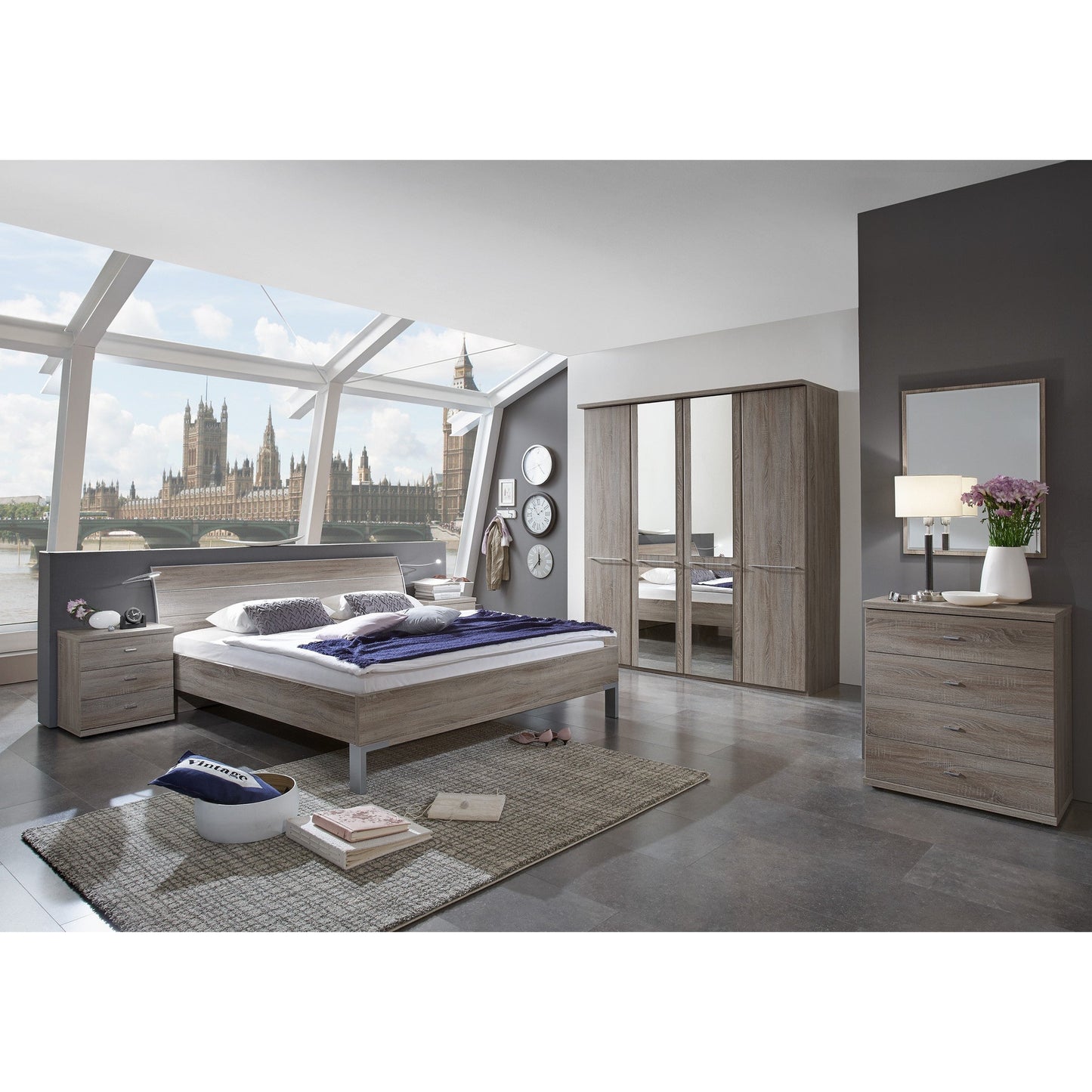 Wiemann Dakar-2 5 Door 1 Mirror Wardrobe