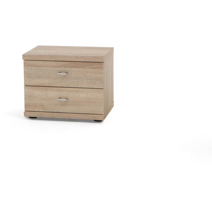 Wiemann Miro 2 Drawer Bedside Cabinet in Rustic Oak