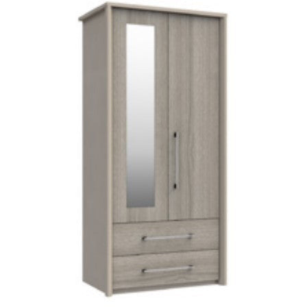 Burford 2 Door 2 Drawer Wardrobe With Mirror