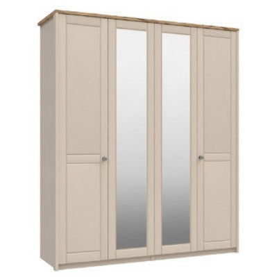 Skye 4 Door Wardrobe With 2 Mirrors