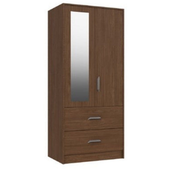 Marlow 2 Drawer Combi Wardrobe With Mirror