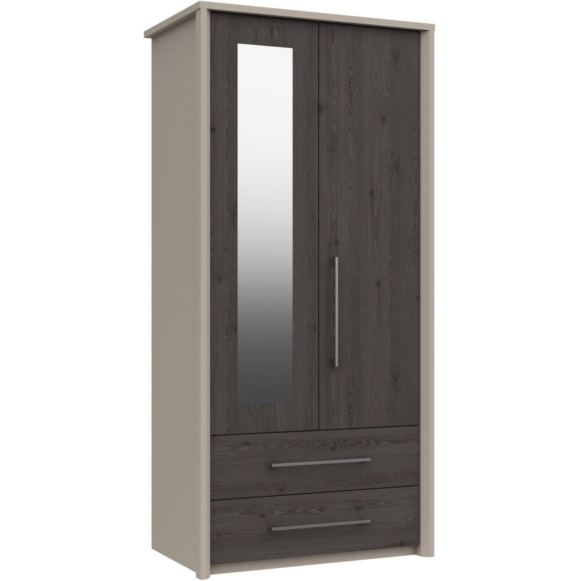 Burford 2 Door 2 Drawer Wardrobe With Mirror