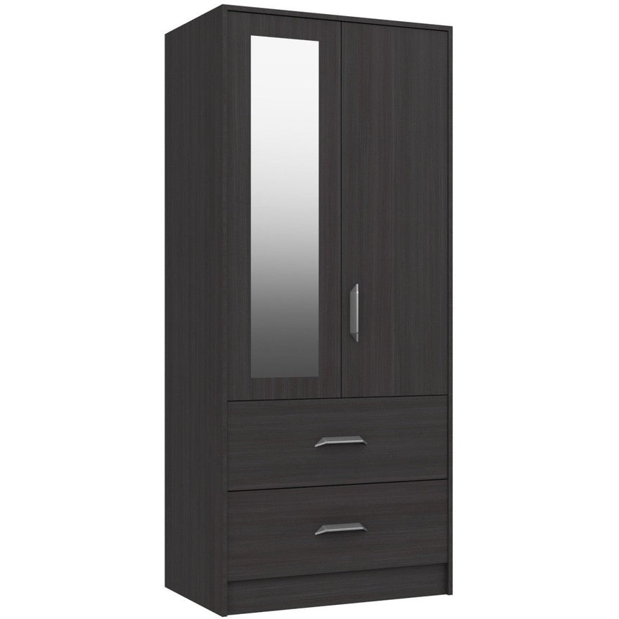 Marlow 2 Drawer Combi Wardrobe With Mirror